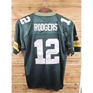 Green Bay‎ Packers Aaron Rodgers Authentic Reebok On Field Home Jersey Sz 54 2XL